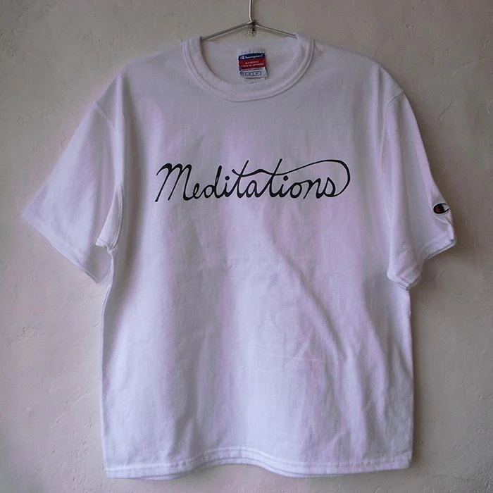Meditations Classic Logo Champion Heritage 7oz T-Shirt - Image 4