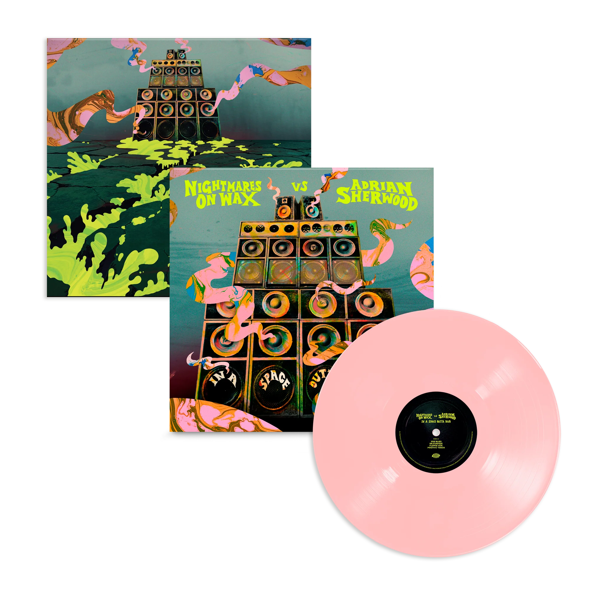 Nightmares on Wax X Adrian Sherwood - In A Space Outta Dub (Light Rose Vinyl LP+Obi) - Image 3